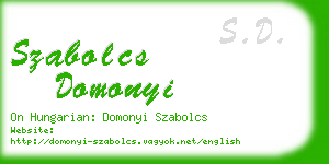 szabolcs domonyi business card